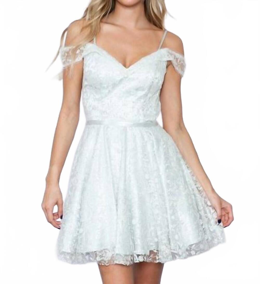 NEW POLY USA glitter sequin mesh dress in cold ice